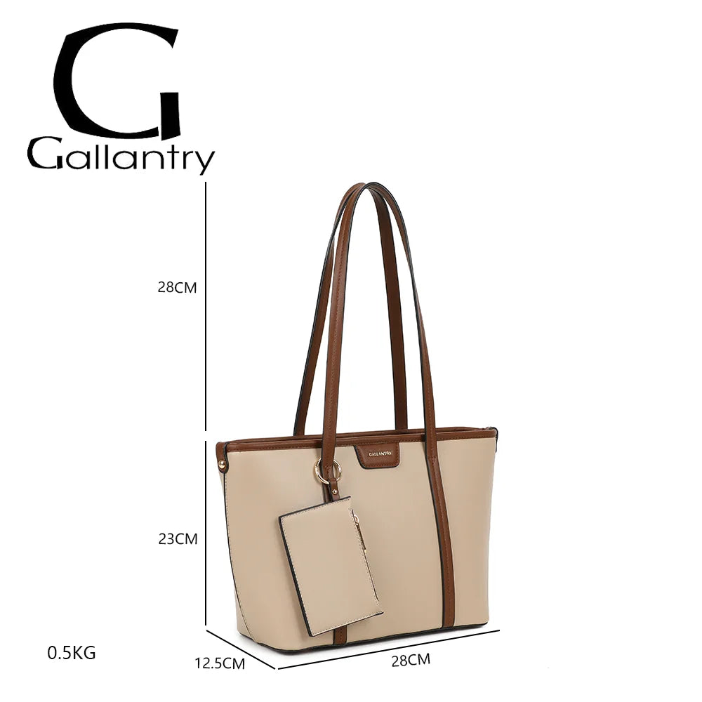 Dimensions de l’Alméa taupe : 28 × 12,5 × 23 cm, anses de 28 cm, poids 0,5 kg