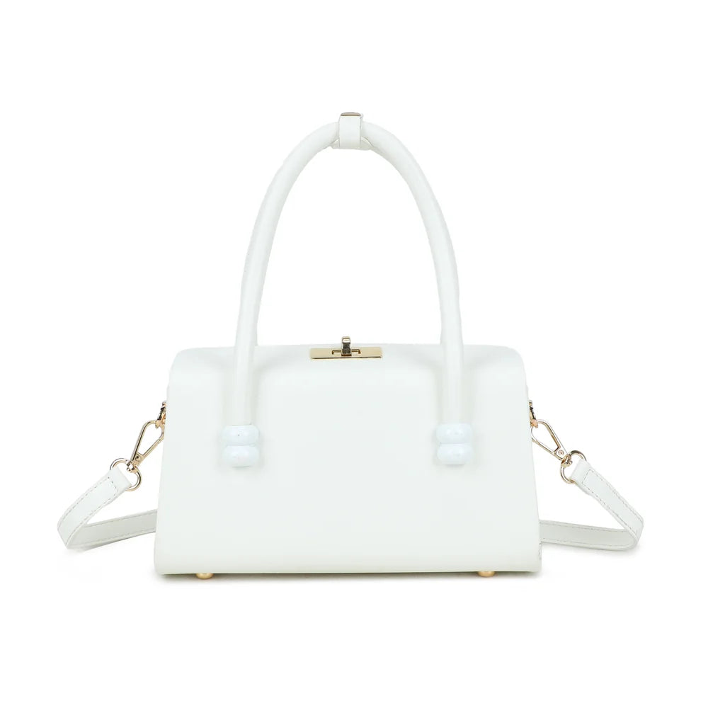 Dos du sac Azura blanc, lignes nettes et finition lisse de la matière synthétique – réf. YL-26016-1