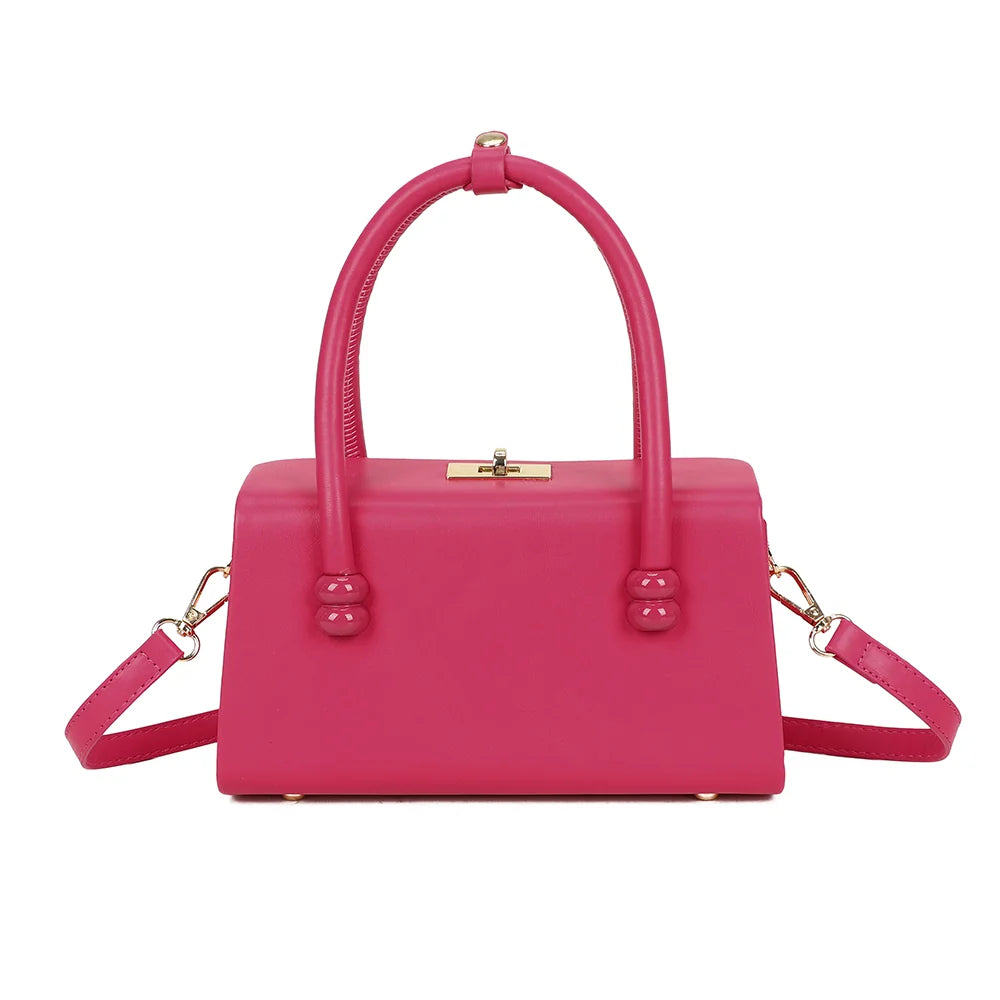 Dos du sac Azura fuschia, lignes nettes et finition lisse de la matière synthétique – réf. YL-26016-1