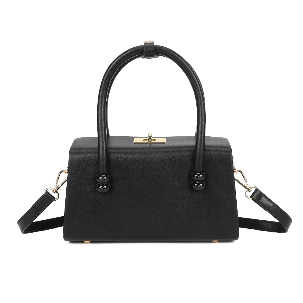 Dos du sac Azura noir, lignes nettes et finition lisse de la matière synthétique – réf. YL-26016-1