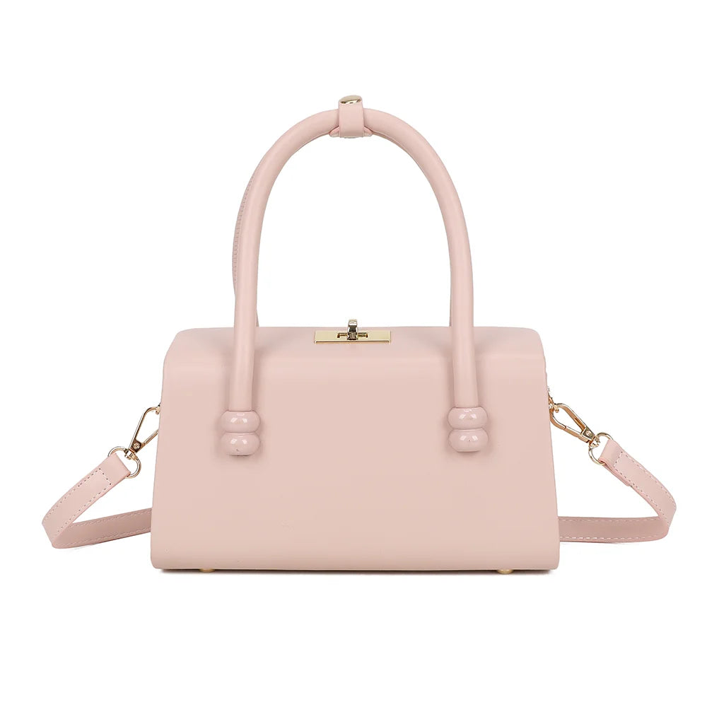 Dos du sac Azura rose, lignes nettes et finition lisse de la matière synthétique – réf. YL-26016-1