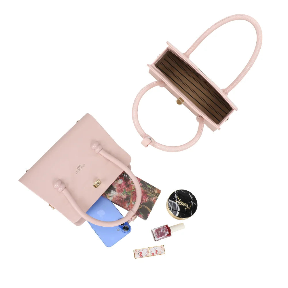 Intérieur du sac Azura rose : compartiment doublé pour téléphone, maquillage et petits essentiels – réf. YL-26016-1