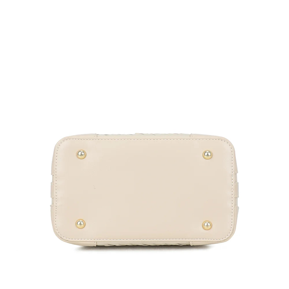 Vue de dessous du Bellevue beige : une base de 23 × 13 cm, format compact et structuré – réf. DG-5807