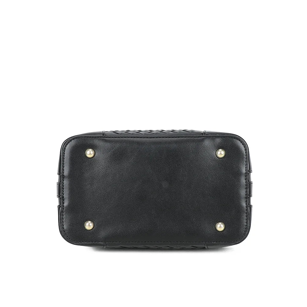 Vue de dessous du Bellevue noir : une base de 23 × 13 cm, format compact et structuré – réf. DG-5807