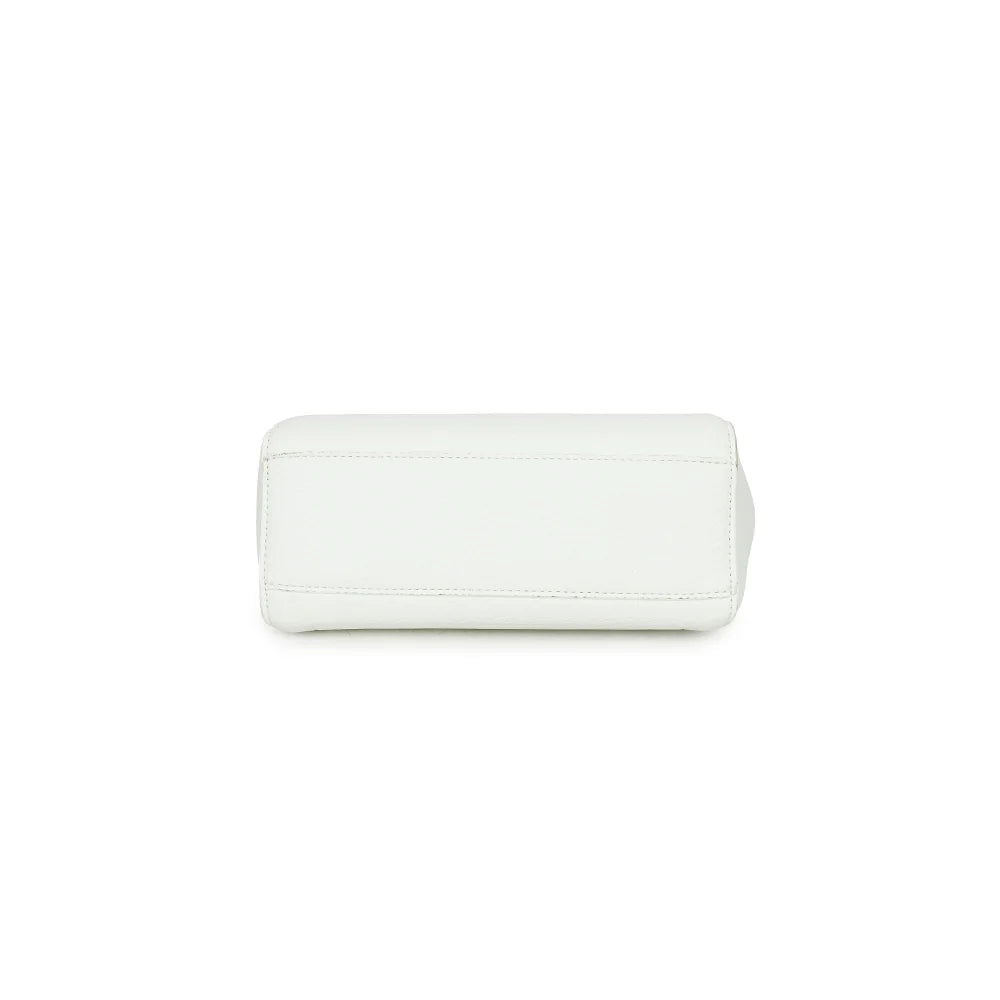 Dessous du Belleza blanc : fond plat qui permet au sac de tenir debout, posé sur une table – réf. Z-83077