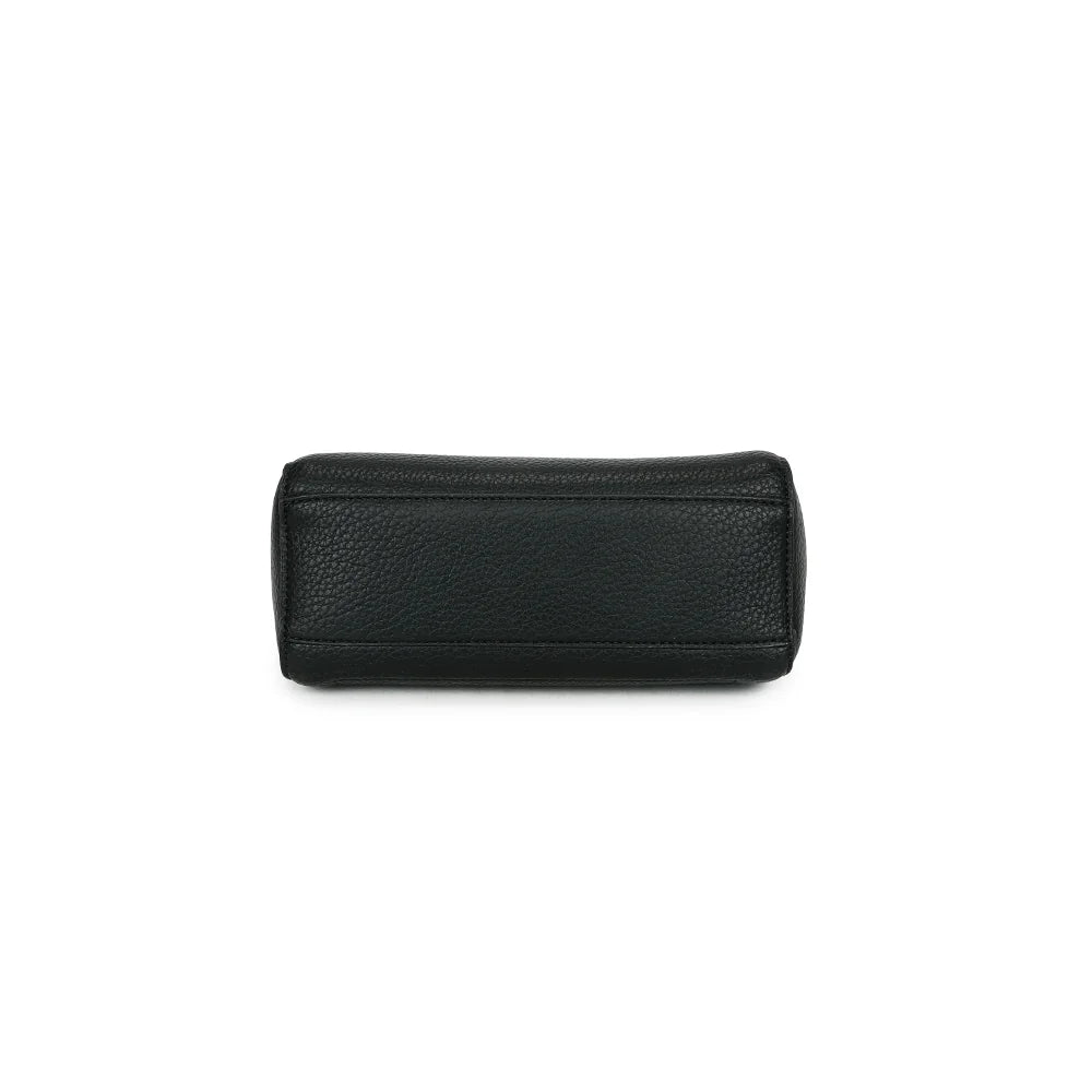 Dessous du Belleza noir : fond plat qui permet au sac de tenir debout, posé sur une table – réf. Z-83077