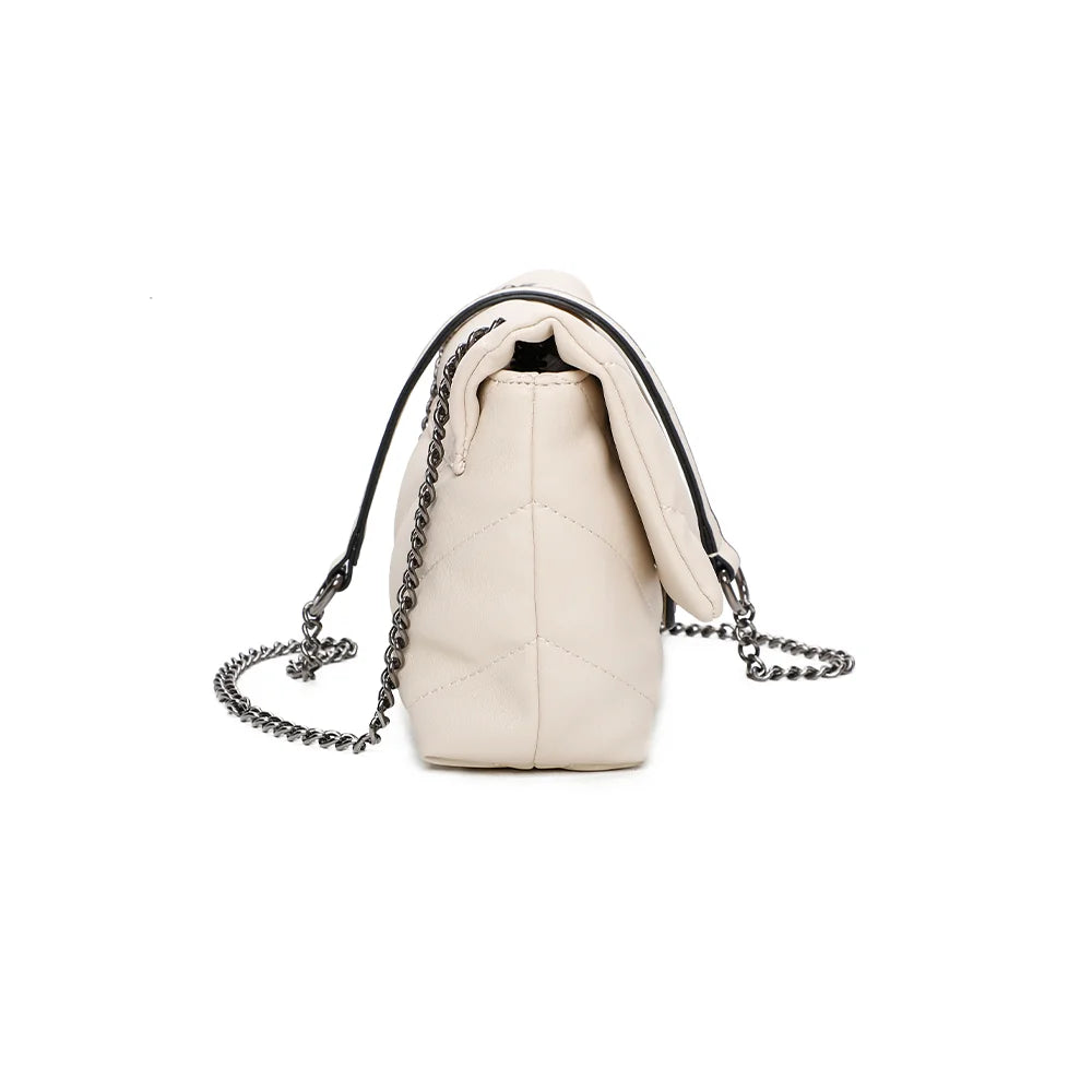 Profil du Bianca beige : format compact de 8 cm de profondeur, côtés matelassés – réf. R-1583