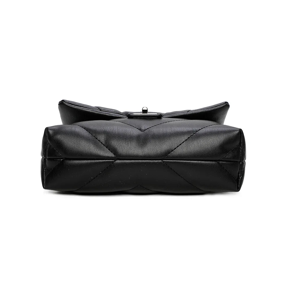 Dessous du Bianca noir, un format compact de 22 × 8 × 16 cm, léger à porter au quotidien – réf. R-1583