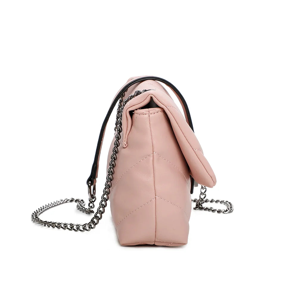 Profil du Bianca rose : format compact de 8 cm de profondeur, côtés matelassés – réf. R-1583
