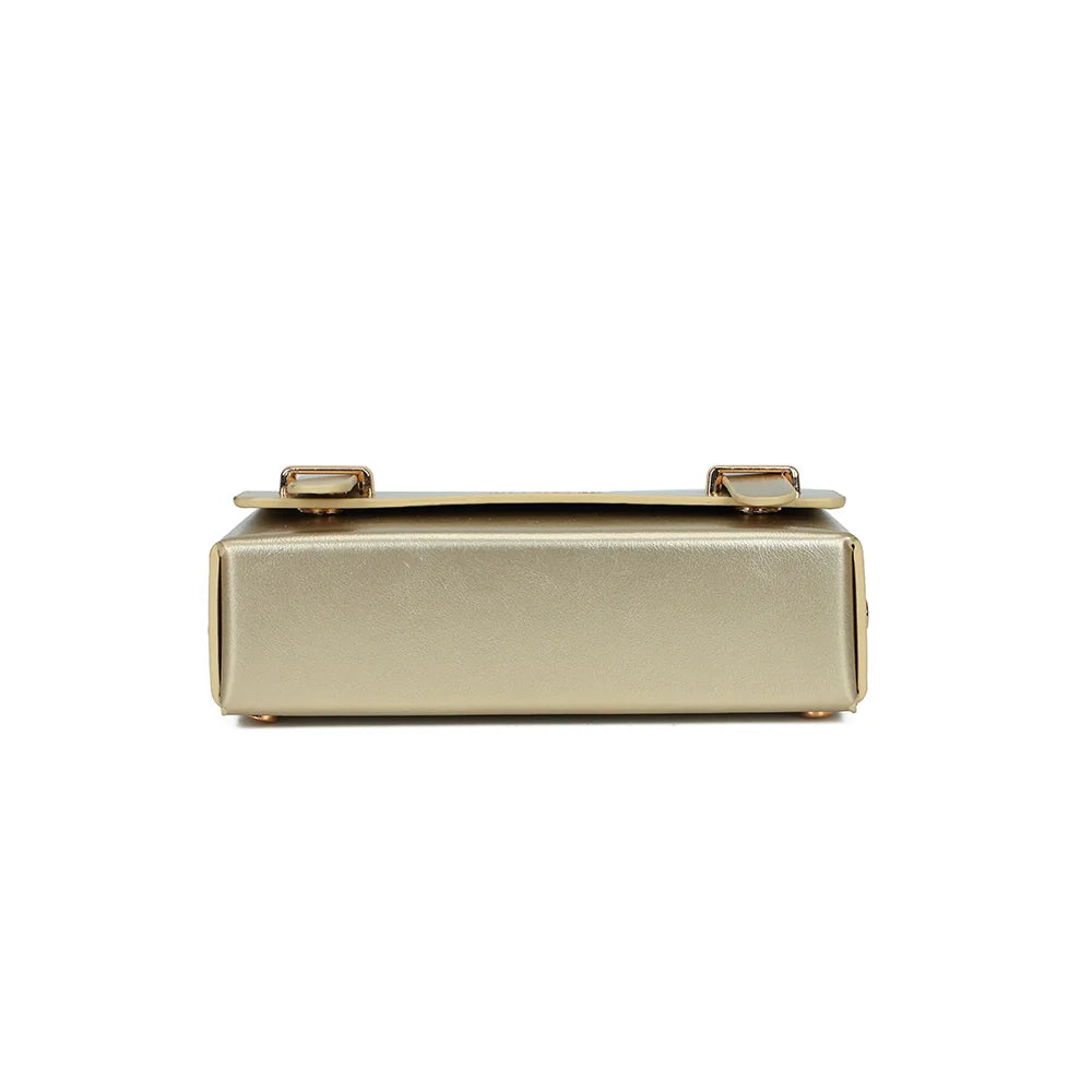 Dessous du Boxy or, base plate qui garde au sac sa forme de boîte structurée – réf. MW-24001