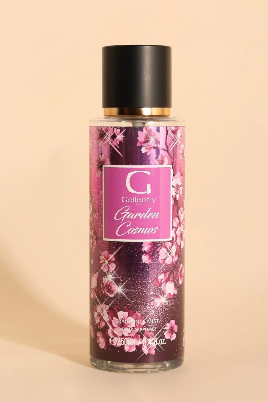 Flacon vaporisateur 250 ml de Garden Cosmos, brume parfumée pour le corps et les cheveux Gallantry Paris