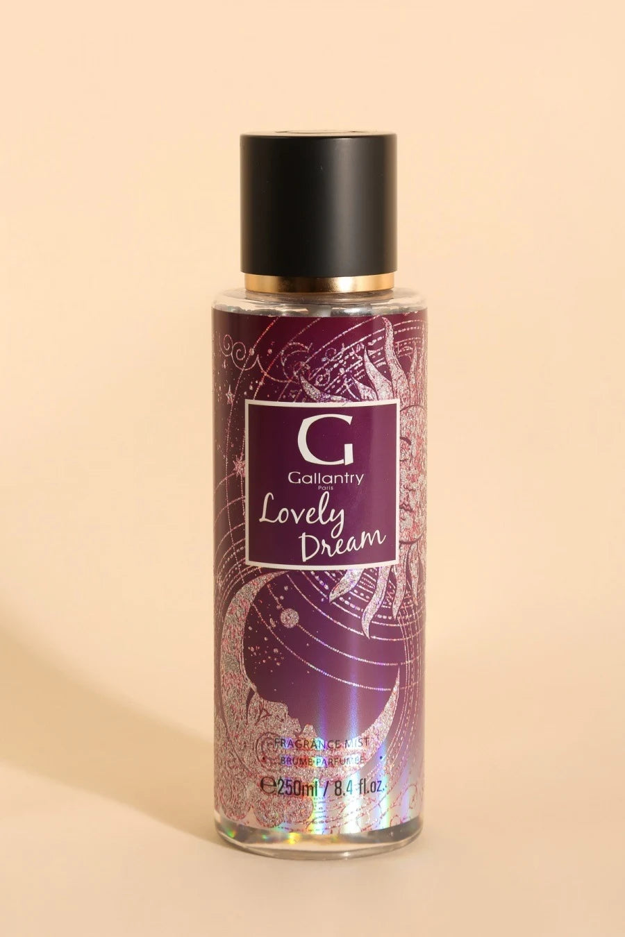 Flacon vaporisateur 250 ml de la brume parfumée corps et cheveux Lovely Dream de Gallantry Paris