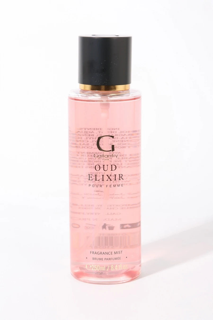 Flacon vaporisateur 250 ml de la brume parfumée Oud Elixir de Gallantry Paris