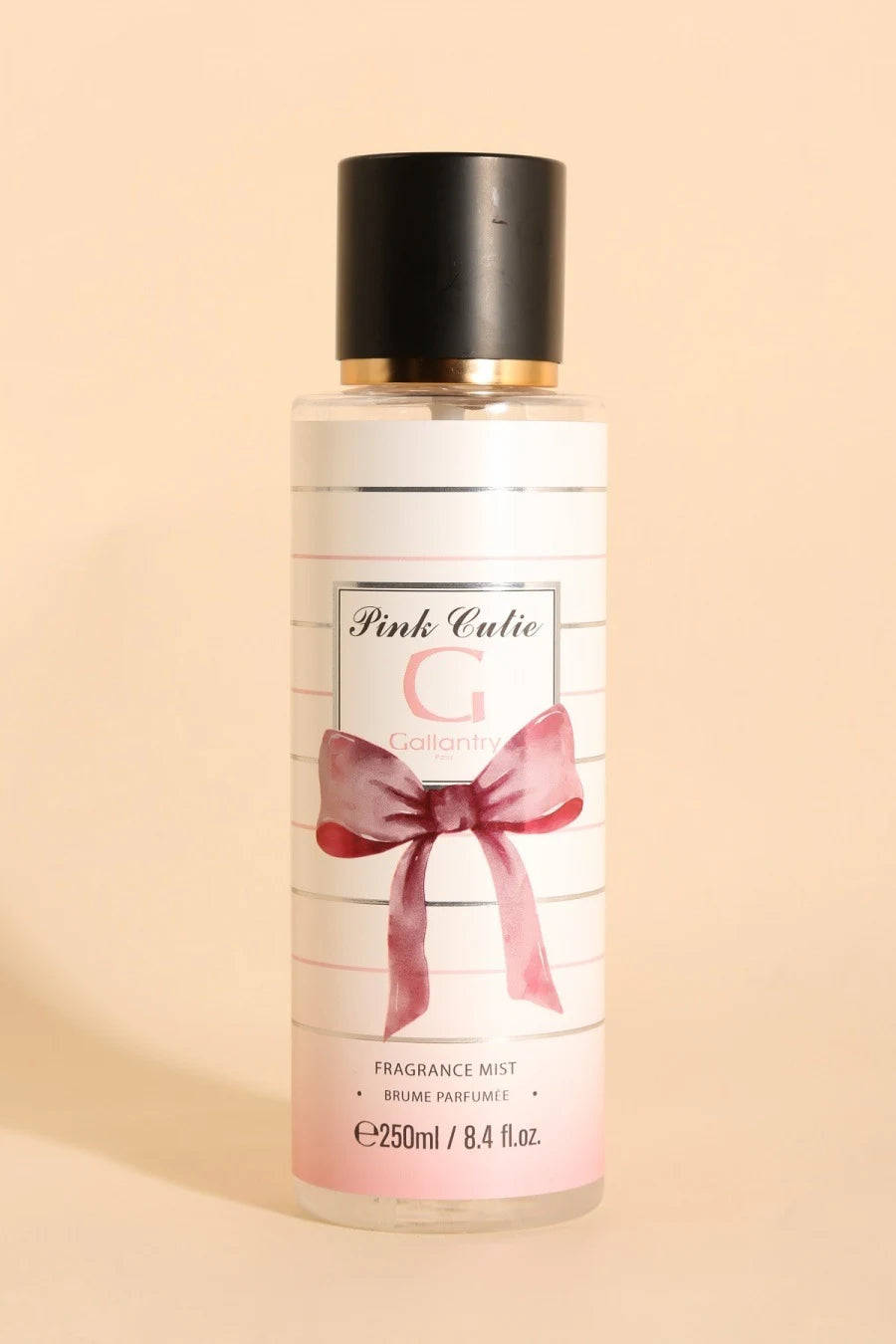 Flacon vaporisateur 250 ml de la brume parfumée pour le corps et les cheveux Pink Cutie de Gallantry Paris
