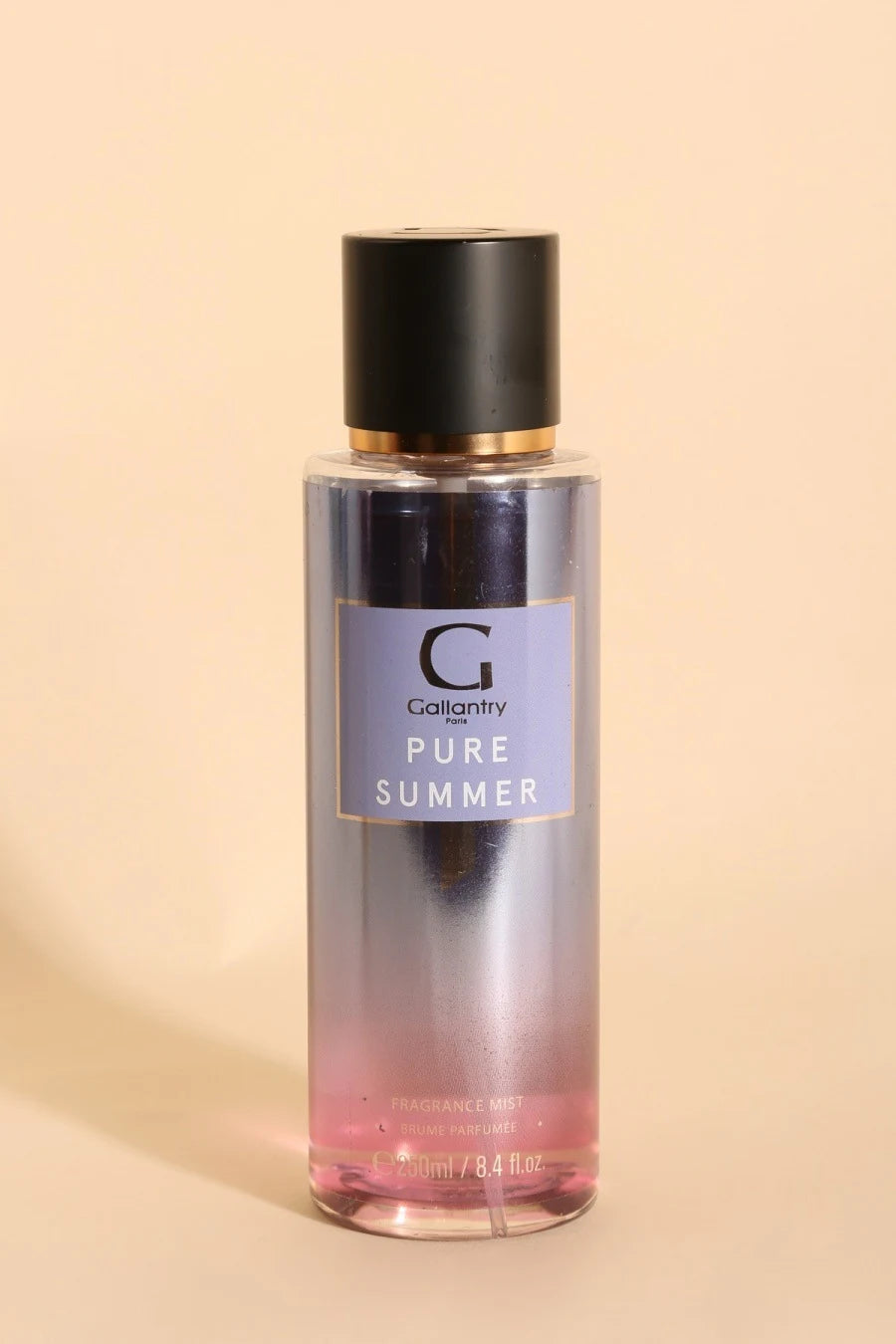 Flacon vaporisateur de 250 ml de Pure Summer, brume parfumée gourmande pour le corps et les cheveux, Gallantry Paris