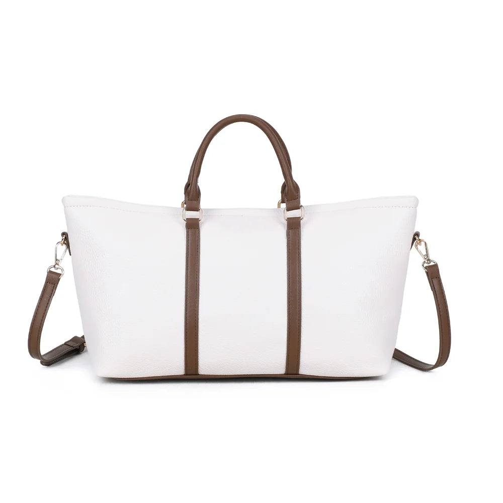 Business Line beige/coffee vu de dos : ligne épurée et grain régulier du simili cuir vegan – réf. OS-51001