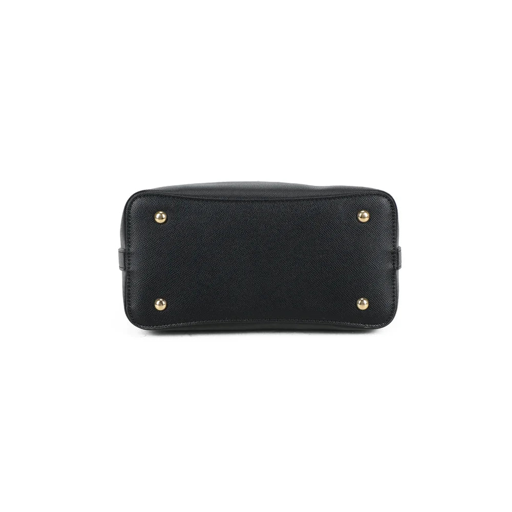 Dessous du Calyra noir : base renforcée avec pieds métalliques pour une meilleure stabilité – réf. KC-23005