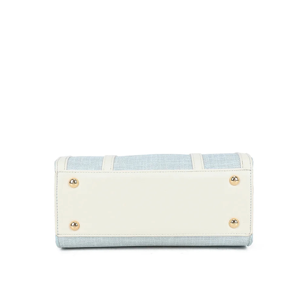 Dessous du Camden bleu clair : base rectangulaire qui garde le sac bien droit – réf. R-2013-1