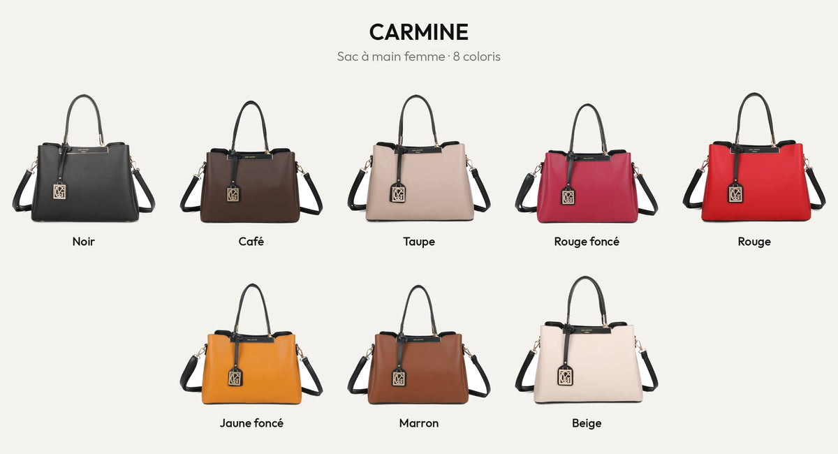 Sac à main femme Carmine dans ses 8 coloris – Gallantry Paris – réf. DQ-8551-4