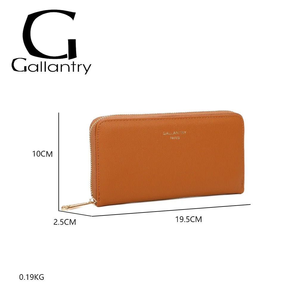 Dimensions du portefeuille Celia Zip marron : 19,5 × 2,5 × 10 cm pour un poids de 0,19 kg – réf. L-91164-19