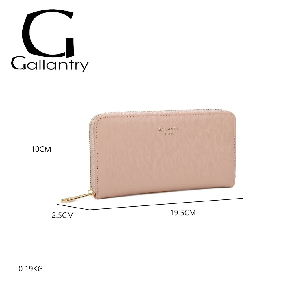 Dimensions du portefeuille Celia Zip rose : 19,5 × 2,5 × 10 cm pour un poids de 0,19 kg – réf. L-91164-19