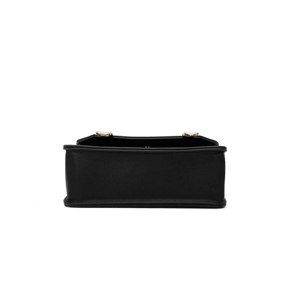 Dessous du Chic Intemporel noir : base rectangulaire nette de 22 × 8 cm – réf. C-0156