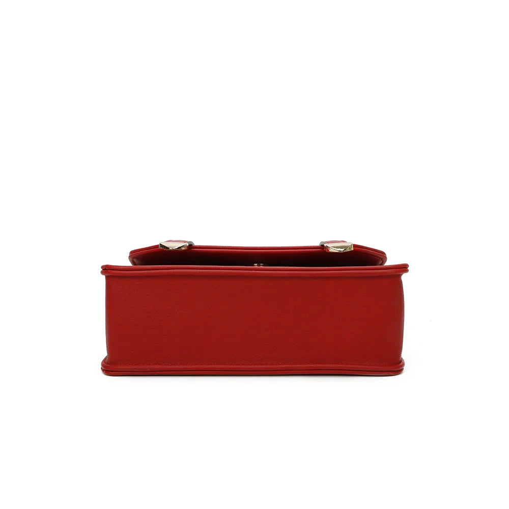 Dessous du Chic Intemporel rouge : base rectangulaire nette de 22 × 8 cm – réf. C-0156