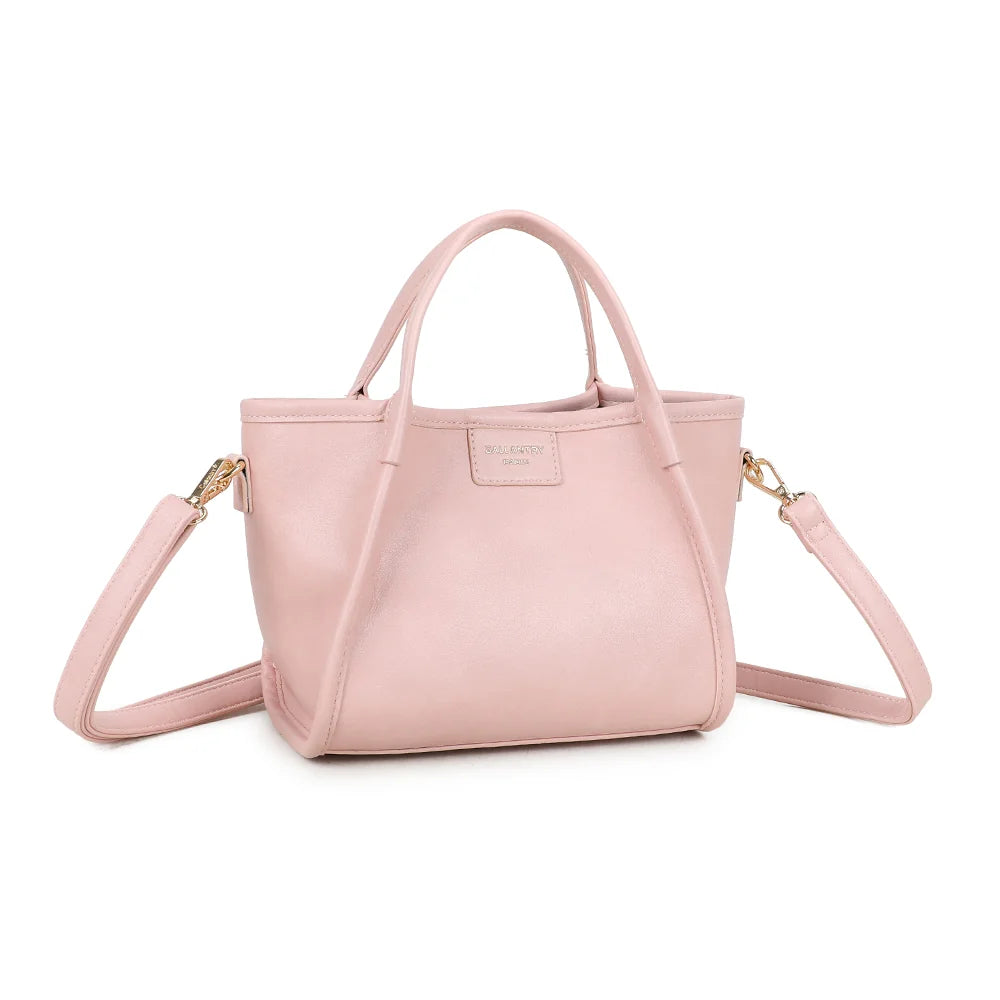 City Pop rose vu de trois quarts : silhouette trapèze souple et passepoils arrondis – réf. R-2035