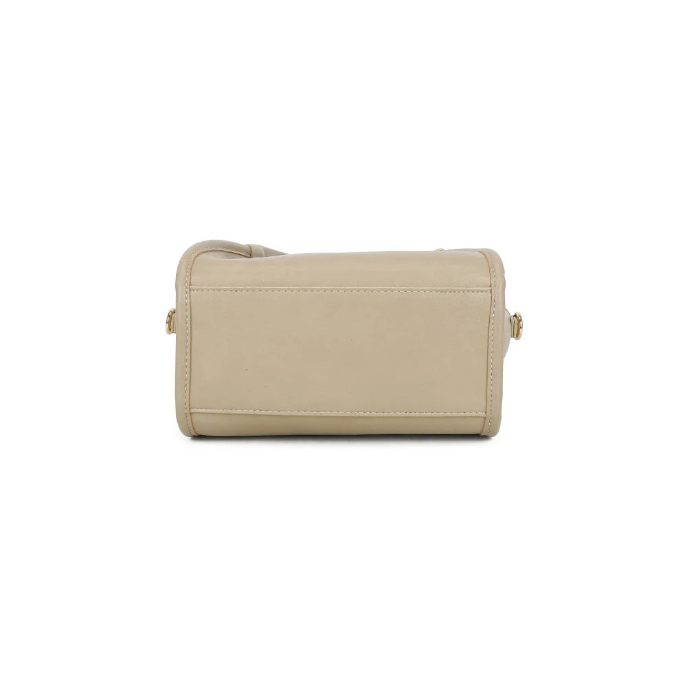 Dessous du City Pop taupe : la base du sac vue d’en bas, ton sur ton – réf. R-2035