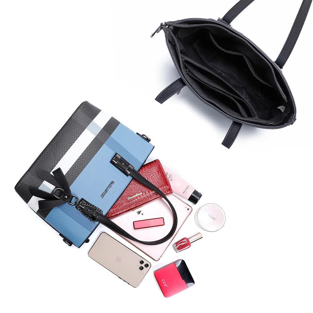 Intérieur zippé du Contrast Pop bleu/noir avec poche zippée et poches plaquées pour ranger les essentiels – réf. M-9329-17