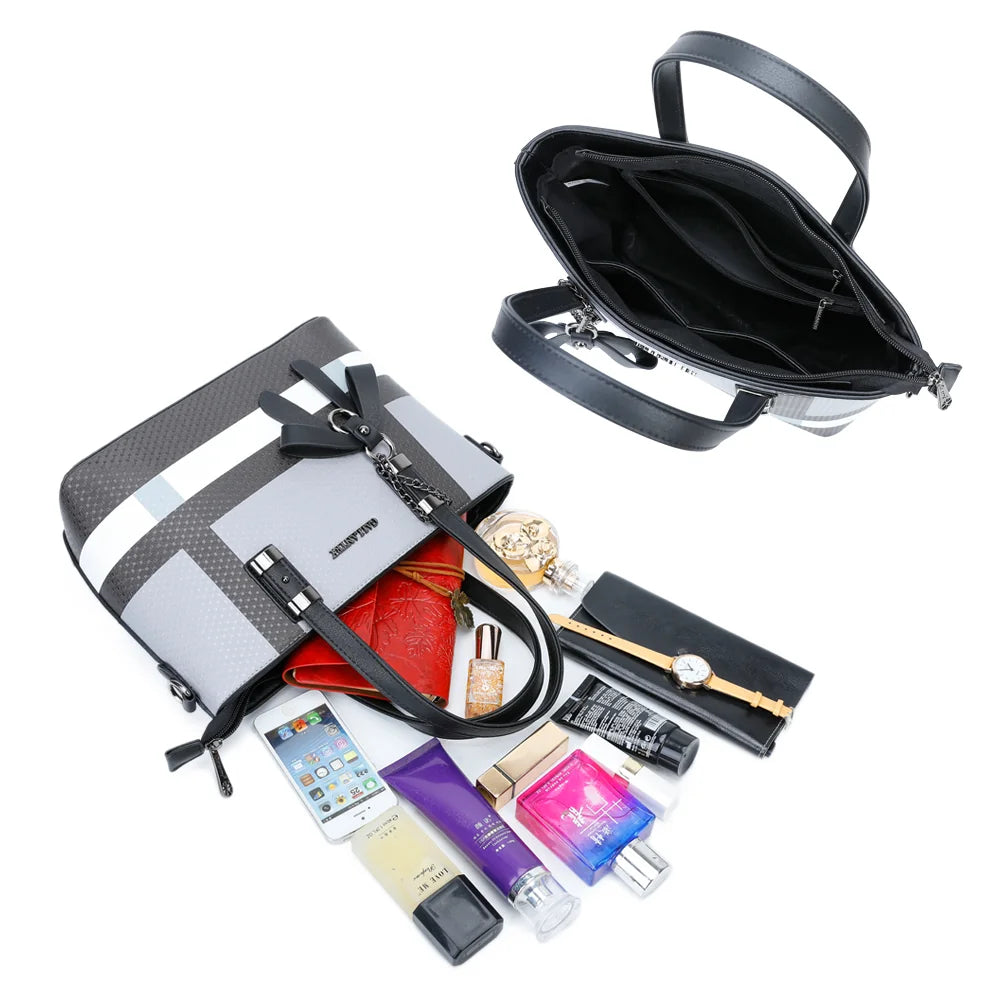 Intérieur zippé du Contrast Pop gris/noir avec poche zippée et poches plaquées pour ranger les essentiels – réf. M-9329-17
