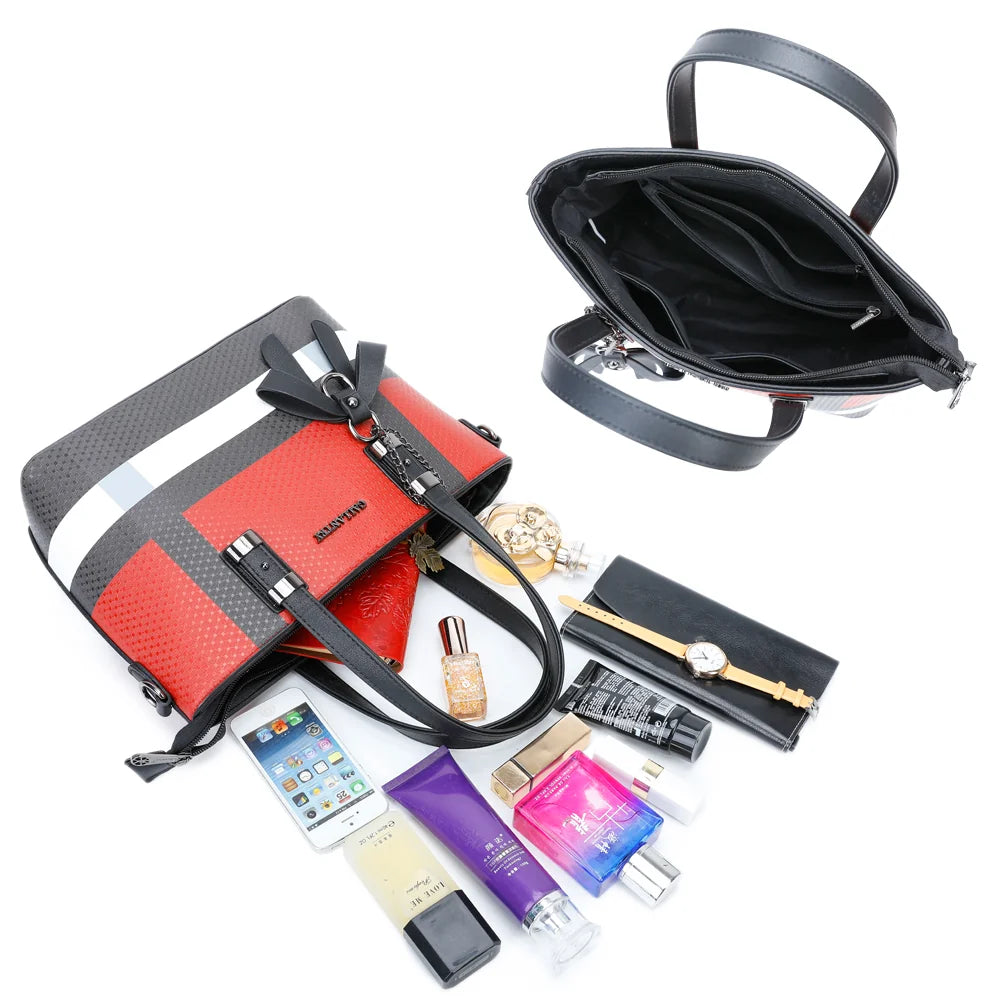 Intérieur zippé du Contrast Pop rouge/noir avec poche zippée et poches plaquées pour ranger les essentiels – réf. M-9329-17