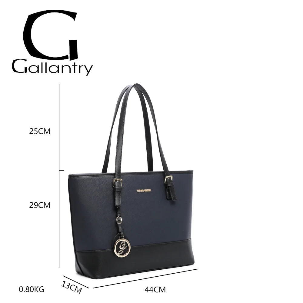 Fiche dimensions du sac cabas Déjà-vu bleu/noir : hauteur, largeur, profondeur et poids – réf. G-9227-9