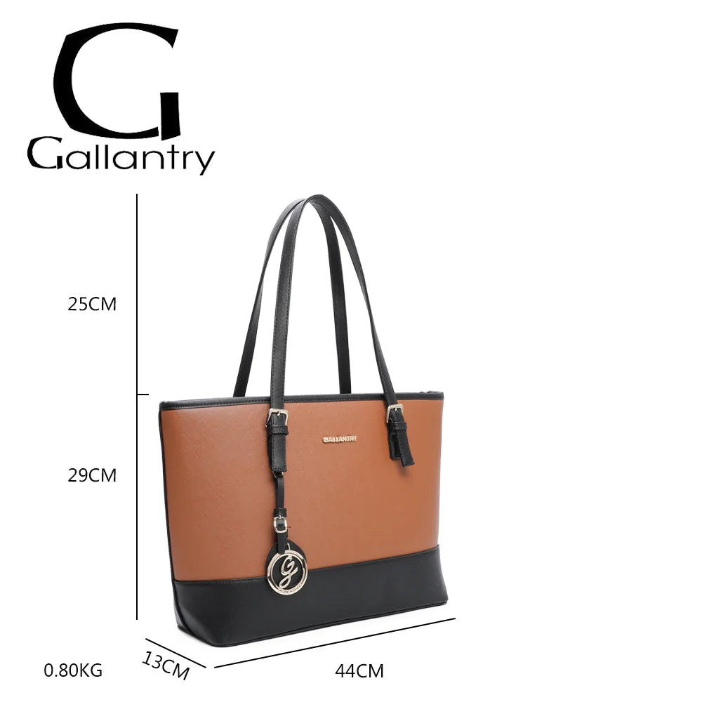 Fiche dimensions du sac cabas Déjà-vu camel : hauteur, largeur, profondeur et poids – réf. G-9227-9