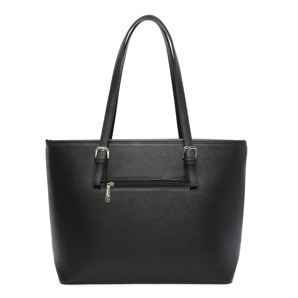 Dos du sac cabas Déjà-vu camel avec sa poche zippée – réf. G-9227-9