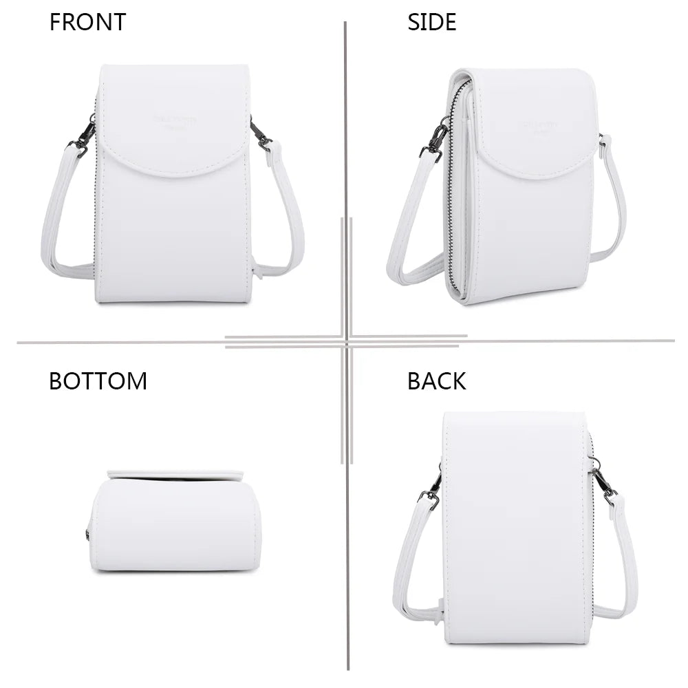 Délicate blanc sous quatre angles : face, côté zippé, dessous et dos pour découvrir chaque détail – réf. L-86011