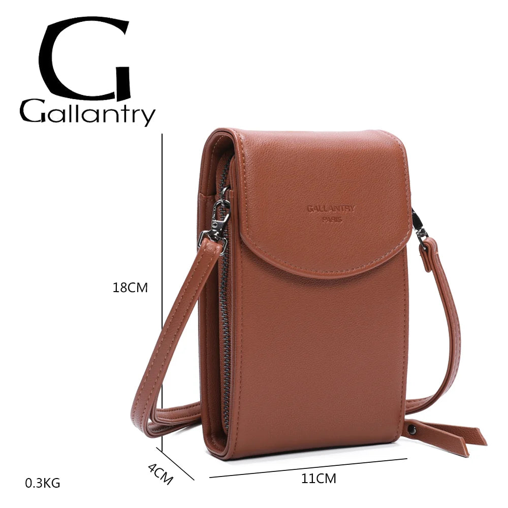 Dimensions du Délicate marron : 11 × 4 × 18 cm pour 0,30 kg, idéal pour téléphone et essentiels – réf. L-86011