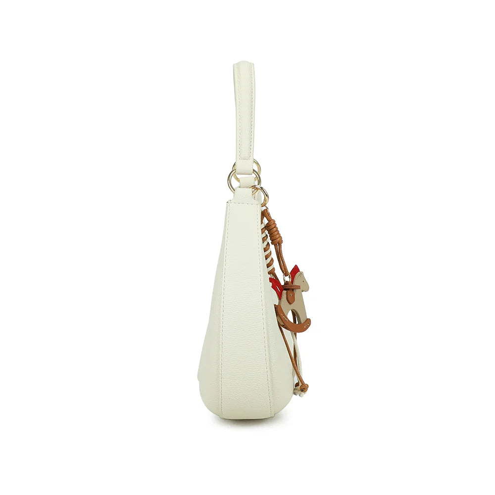 Profil du Dolce Luna beige : format fin de 6 cm de profondeur et zip doré – réf. HS-43001