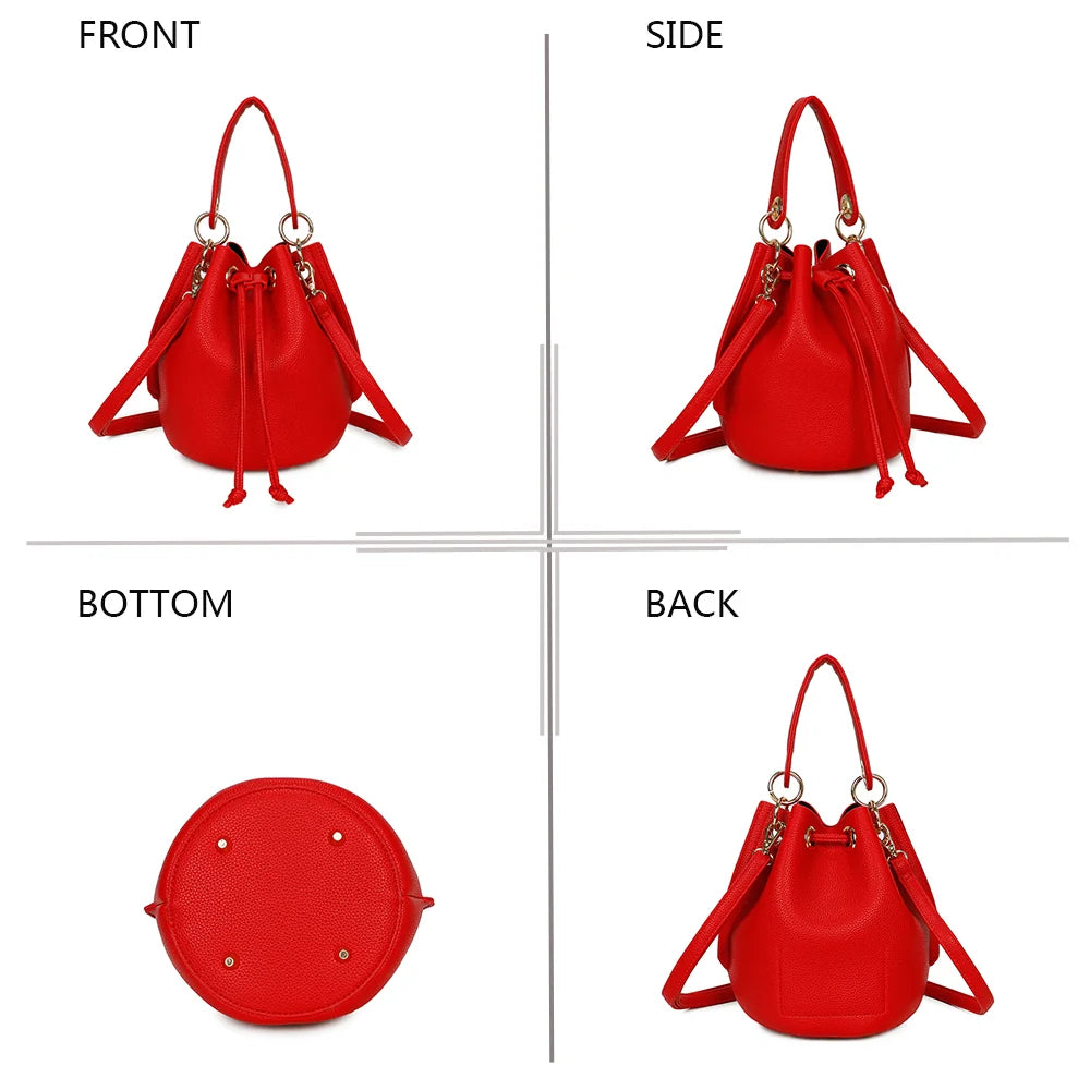 Éclat de Rêve rouge sous quatre angles : face, côté, fond et dos – réf. KJ-62050
