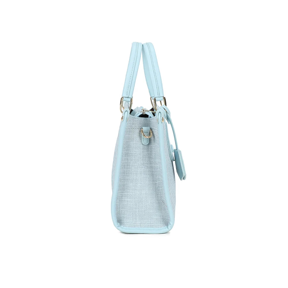 Profil de l’Églantine bleu clair : 11 cm de profondeur et attache de bandoulière dorée – réf. R-2036
