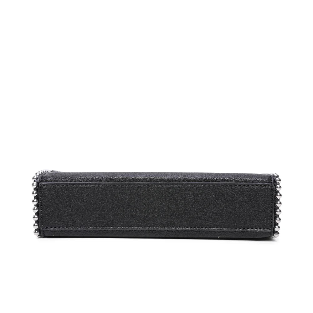 Élégance Perlée noir vue de dessous : base plate et nette, bordée d’un fin liseré noir – réf. R-1559