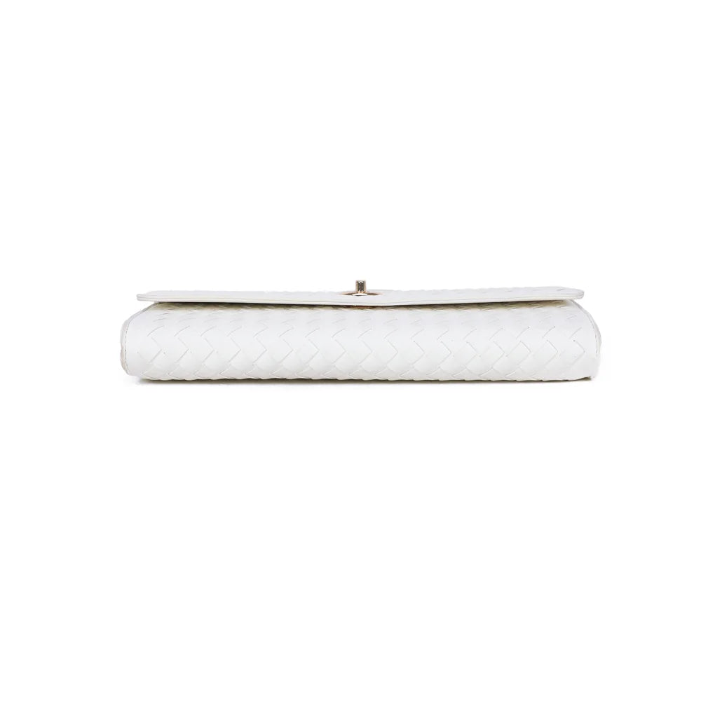 Dessous de l’Élixir Tressé blanc : une base fine de 4 cm de profondeur sur 30 cm de longueur – réf. DQ-8730