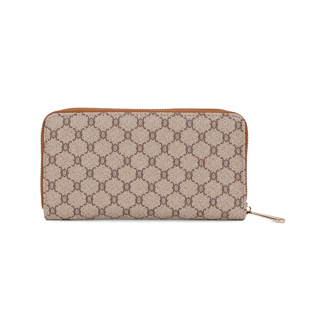 Dos de l’Élysée Zip taupe, imprimé monogramme travaillé sur toute la surface