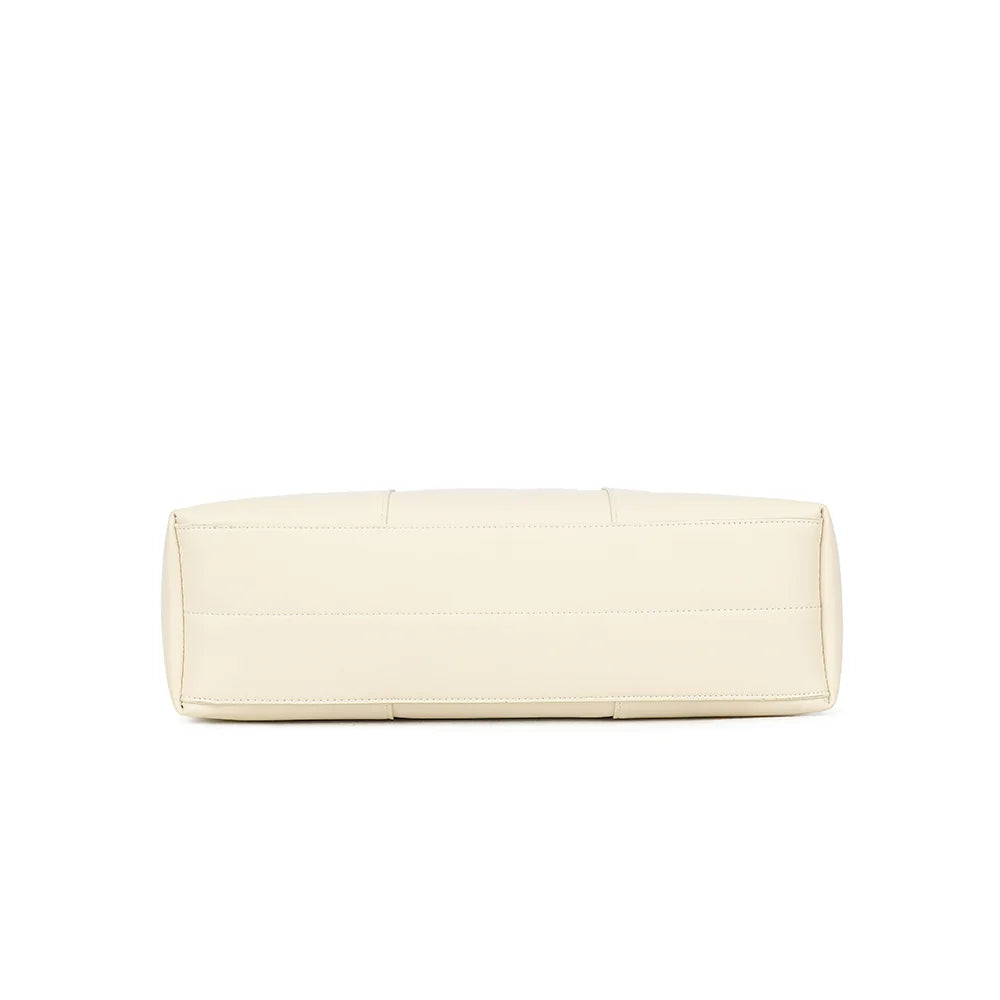 Dessous de l’Erythéa beige : base rectangulaire de 38 × 11 cm en synthétique lisse – réf. R-2027