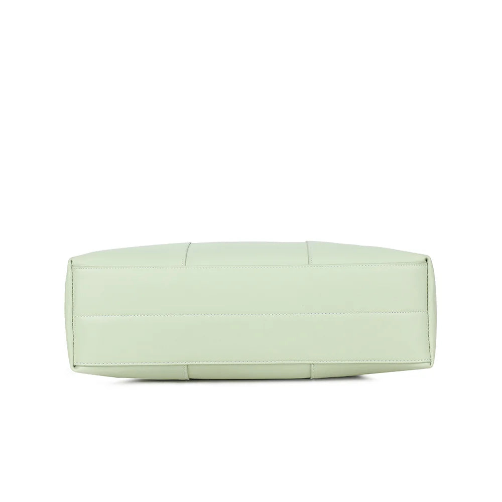 Dessous de l’Erythéa vert clair : base rectangulaire de 38 × 11 cm en synthétique lisse – réf. R-2027