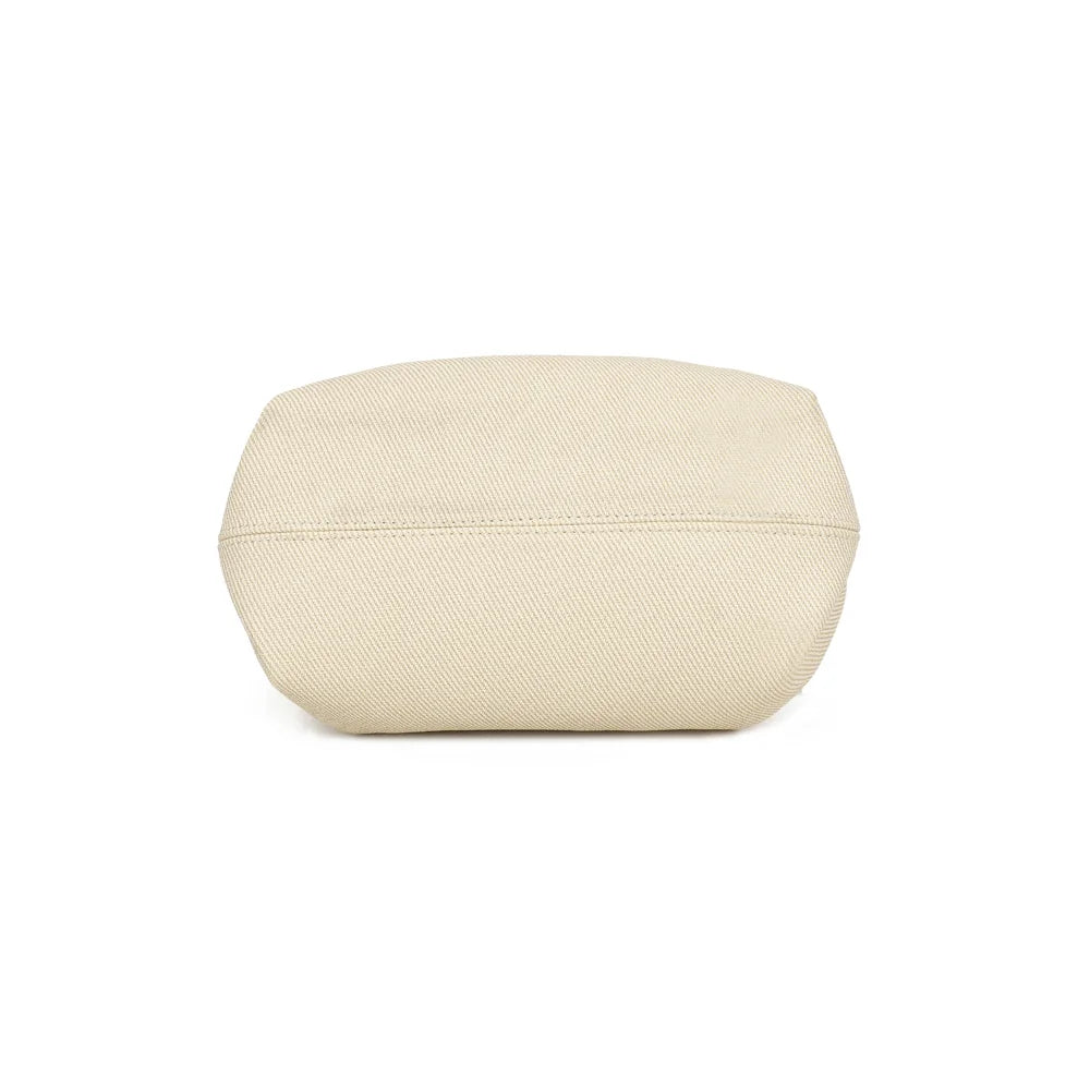 Dessous du sac Esmée beige/taupe, une base structurée qui garde bien la forme du sac – réf. A-9156-1