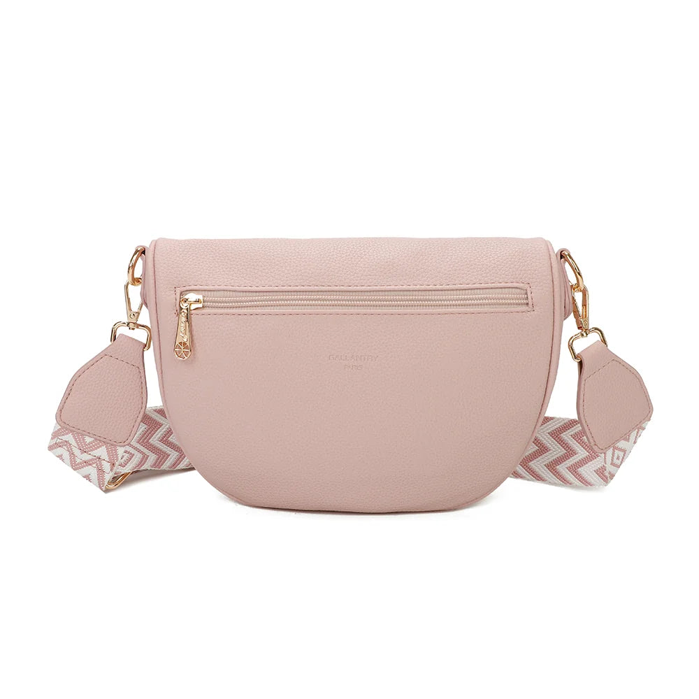 Dos de l’Essentiel rose : forme arrondie et simili cuir grainé au toucher doux – réf. Z-83051