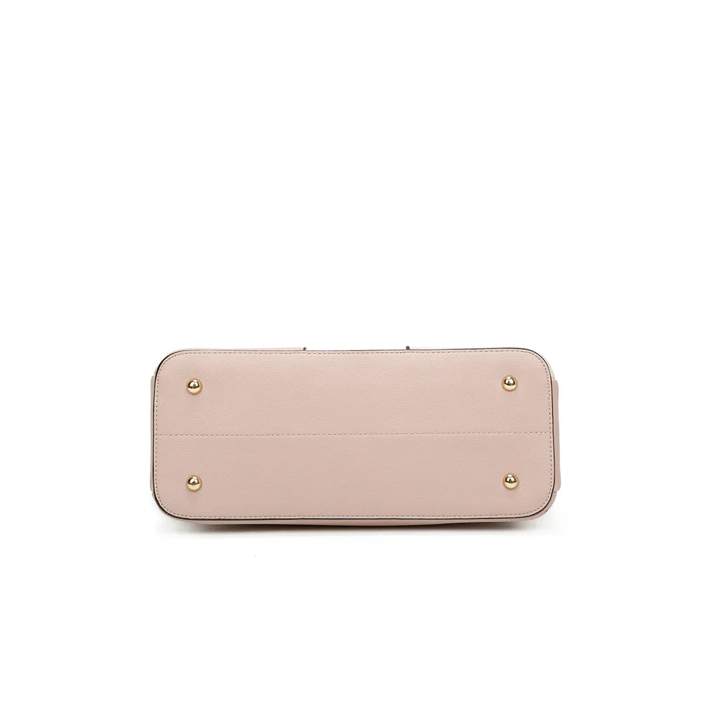 Dessous du Fiora Pop rose/beige : base à plat de 33 × 13 cm qui garde au sac sa belle tenue – réf. M-9354-3