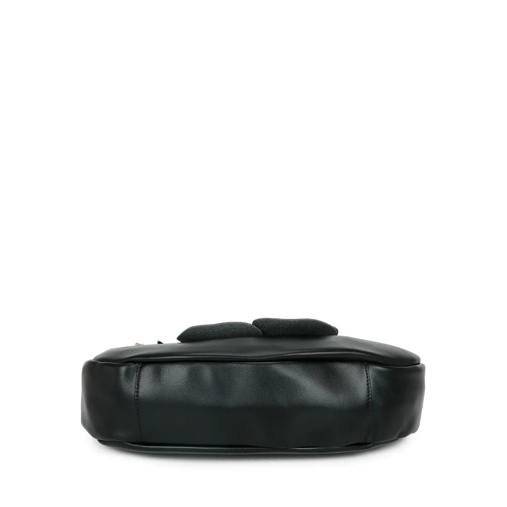 Dessous du Fleur de Lune noir, forme arrondie en synthétique à la texture lisse – réf. G-7494