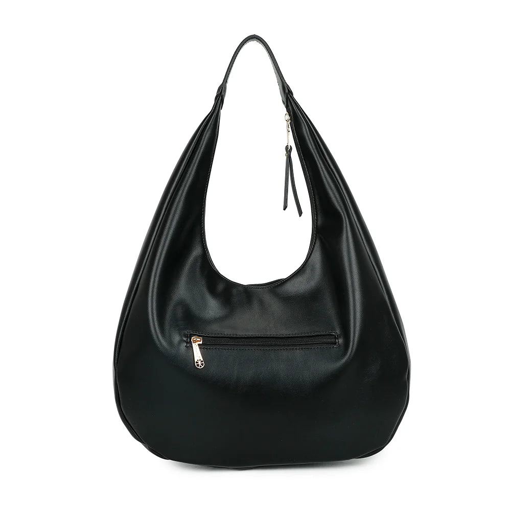 Dos du Fleur de Lune noir avec sa poche zippée pour ranger les petits objets – réf. G-7494